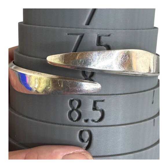 Vintage David Andersen Norway Sterling 925 S Modernist Bypass Bangle Bracelet - Picture 5 of 6